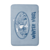 Erdnüsse | Snoopy & Woodstock Skifahren Badematte (Vorderseite Vertikal)