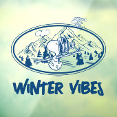 Erdnüsse | Snoopy & Woodstock Skifahren Fensteraufkleber (Blatt 3)