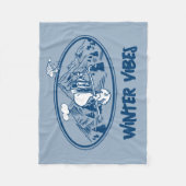 Erdnüsse | Snoopy & Woodstock Skifahren Fleecedecke (Vorderseite)