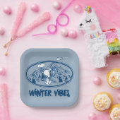 Erdnüsse | Snoopy & Woodstock Skifahren Pappteller (Party)