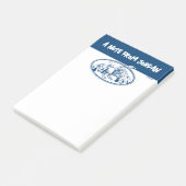 Erdnüsse | Snoopy & Woodstock Skifahren Post-it Klebezettel (angewinkelt)