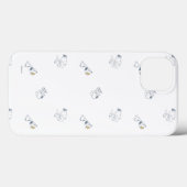 Erdnüsse | Snoopy & Woodstock Soft Grau Muster Case-Mate iPhone Hülle (Rückseite (Horizontal))