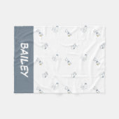 Erdnüsse | Snoopy & Woodstock Soft Grau Muster Fleecedecke (Vorderseite (Horizontal))