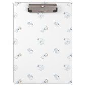 Erdnüsse | Snoopy & Woodstock Soft Grau Muster Klemmbrett (Vorderseite)