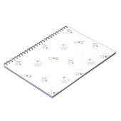 Erdnüsse | Snoopy & Woodstock Soft Grau Muster Notizblock (Linke Seite)