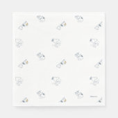 Erdnüsse | Snoopy & Woodstock Soft Grau Muster Serviette (Vorderseite)