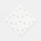 Erdnüsse | Snoopy & Woodstock Soft Grau Muster Serviette (Ecke)