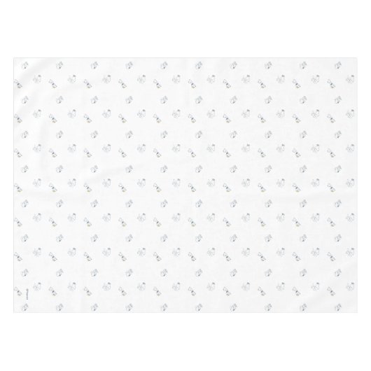 Erdnüsse | Snoopy & Woodstock Soft Grau Muster Tischdecke (Vorderseite (Horizontal))