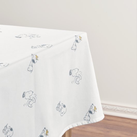 Erdnüsse | Snoopy & Woodstock Soft Grau Muster Tischdecke (Beispiel)