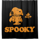 Erdnüsse | Snoopy & Woodstock Spooky Duschvorhang (Vorderseite)
