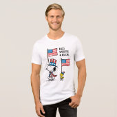 Erdnüsse | Snoopy & Woodstock Tri-Blend Shirt (Vorderseite voll)