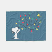 Erdnüsse | Snoopy & Woodstock Urlaub Fleecedecke (Vorderseite (Horizontal))