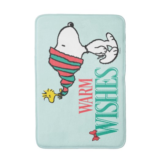 Erdnüsse | Snoopy & Woodstock Warme Wünsche Badematte (Vorderseite Vertikal)