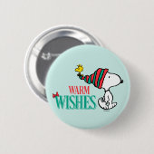 Erdnüsse | Snoopy & Woodstock Warme Wünsche Button (Vorne & Hinten)