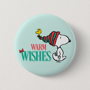 Erdnüsse   Snoopy & Woodstock Warme Wünsche Button