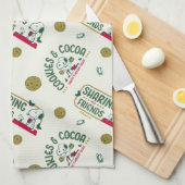 Erdnüsse | Snoopy & Woodstock Warmes Kakaomuster Geschirrtuch (Viertel Falte)