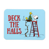 Erdnüsse | Snoopy & Woodstock Weihnachtsbaum Magnet (Horizontal)
