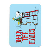 Erdnüsse | Snoopy & Woodstock Weihnachtsbaum Magnet (Vertikal)