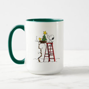 Erdnüsse   Snoopy & Woodstock Weihnachtsbaum Tasse