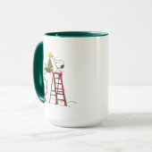 Erdnüsse | Snoopy & Woodstock Weihnachtsbaum Tasse (Vorderseite Links)