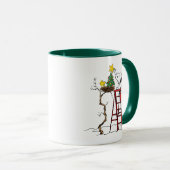 Erdnüsse | Snoopy & Woodstock Weihnachtsbaum Tasse (VorderseiteRechts)