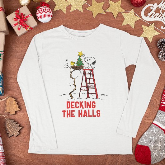 Erdnüsse | Snoopy & Woodstock Weihnachtsbaum Tri-Blend Shirt