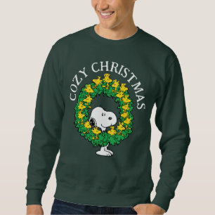Erdnüsse Snoopy & Woodstock Weihnachtskranz Sweatshirt