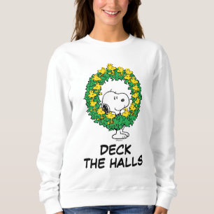 Erdnüsse Snoopy & Woodstock Weihnachtskranz Sweatshirt