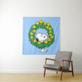 Erdnüsse | Snoopy & Woodstock Weihnachtskranz Wandteppich (Beispiel)