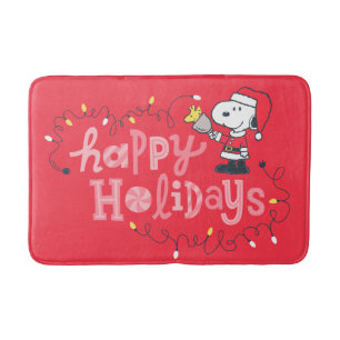 Erdnüsse   Snoopy & Woodstock Weihnachtsmann Badematte