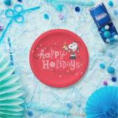 Erdnüsse | Snoopy & Woodstock Weihnachtsmann Pappteller (Party)