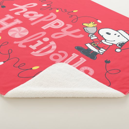 Erdnüsse | Snoopy & Woodstock Weihnachtsmann Sherpadecke (3/4)