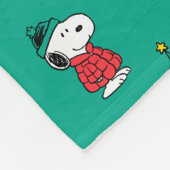 Erdnüsse | Snoopy & Woodstock Weihnachtsmuster Fleecedecke (Ecke)