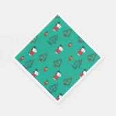 Erdnüsse | Snoopy & Woodstock Weihnachtsmuster Serviette (Ecke)