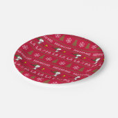 Erdnüsse | Snoopy & Woodstock Weihnachtssüßer Pappteller (Schrägansicht)