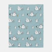 Erdnüsse | Snoopy & Woodstock Winter Break Pattern Fleecedecke (Vorderseite)
