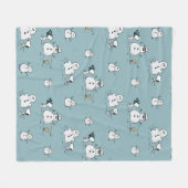 Erdnüsse | Snoopy & Woodstock Winter Break Pattern Fleecedecke (Vorderseite (Horizontal))