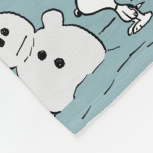 Erdnüsse | Snoopy & Woodstock Winter Break Pattern Fleecedecke (Ecke)