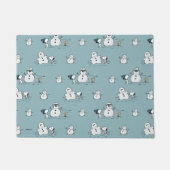Erdnüsse | Snoopy & Woodstock Winter Break Pattern Fußmatte (Vorderseite)