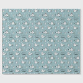 Erdnüsse | Snoopy & Woodstock Winter Break Pattern Geschenkpapier (Flach)