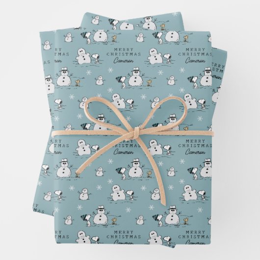 Erdnüsse | Snoopy & Woodstock Winter Break Pattern Geschenkpapier Set (Beispiel)