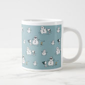 Erdnüsse | Snoopy & Woodstock Winter Break Pattern Jumbo-Tasse (Rechts)