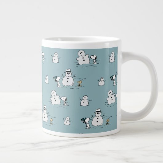 Erdnüsse | Snoopy & Woodstock Winter Break Pattern Jumbo-Tasse (Rechts)