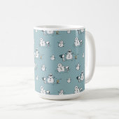 Erdnüsse | Snoopy & Woodstock Winter Break Pattern Kaffeetasse (VorderseiteRechts)
