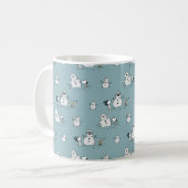 Erdnüsse | Snoopy & Woodstock Winter Break Pattern Kaffeetasse (Vorderseite Links)