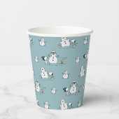 Erdnüsse | Snoopy & Woodstock Winter Break Pattern Pappbecher (Rückseite)