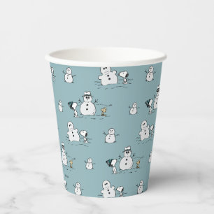 Erdnüsse Snoopy & Woodstock Winter Break Pattern Pappbecher