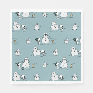 Erdnüsse Snoopy & Woodstock Winter Break Pattern Serviette
