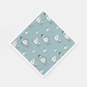 Erdnüsse | Snoopy & Woodstock Winter Break Pattern Serviette (Ecke)
