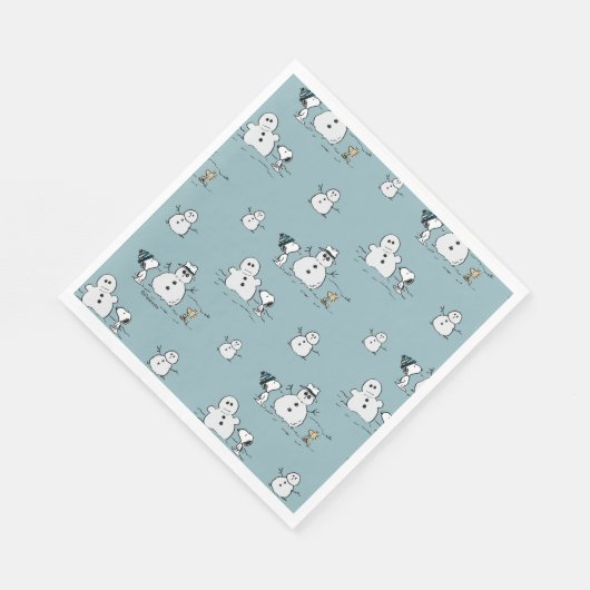 Erdnüsse | Snoopy & Woodstock Winter Break Pattern Serviette (Ecke)